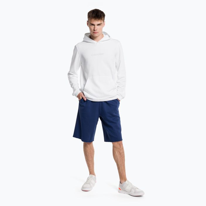 Calvin Klein vyriškas džemperis su gobtuvu YAF bright white 2
