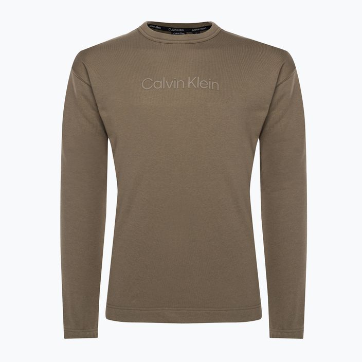 Calvin Klein vyriškas megztinis 8HU pilkas alyvuogių spalvos džemperis 5
