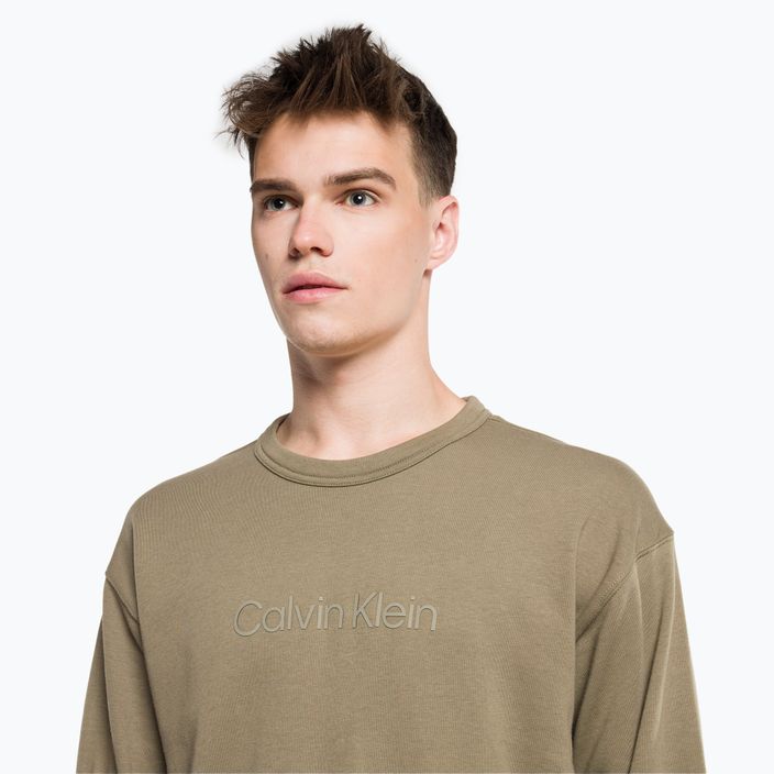 Calvin Klein vyriškas megztinis 8HU pilkas alyvuogių spalvos džemperis 4