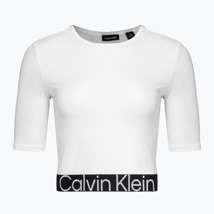 Moteriški Calvin Klein Knit ryškiai balti marškinėliai 5