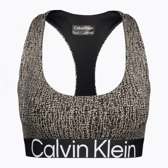 Calvin Klein Medium Support 8VR šokiruojančio rašto fitneso liemenėlė 5