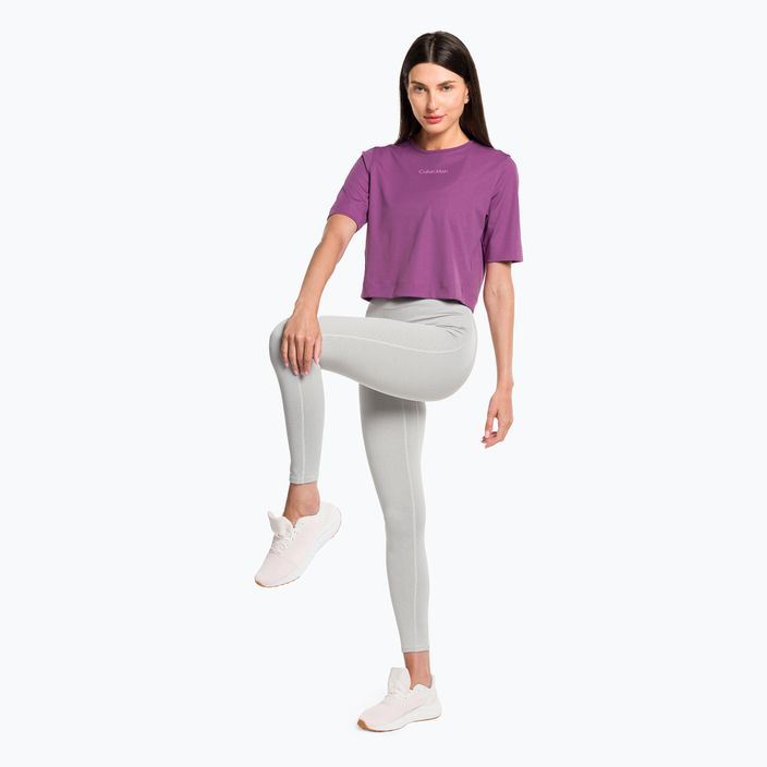 Calvin Klein Moteriški trikotažiniai ametisto spalvos marškinėliai 2
