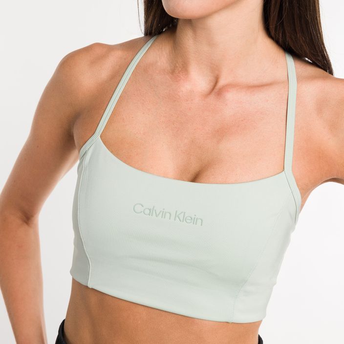Calvin Klein Low Support 8HV seaspray žalia fitneso liemenėlė 4