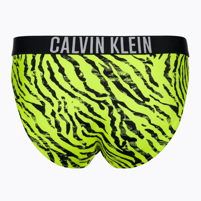 Maudymosi kostiumėlio apatinė dalis Calvin Klein Bikini Print zebra citrust burst 2