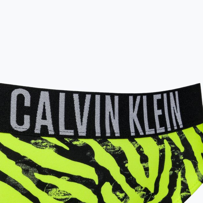 Maudymosi kostiumėlio apatinė dalis Calvin Klein Bikini Print zebra citrust burst 3