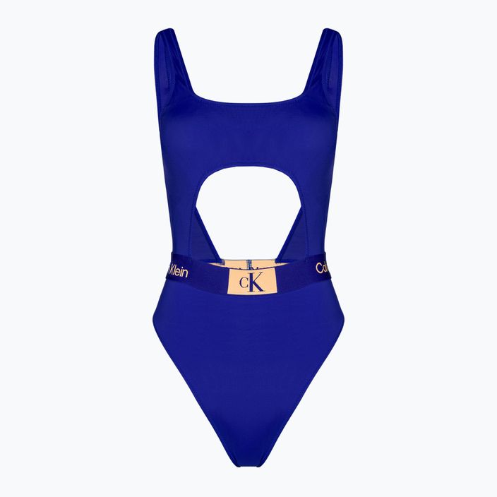 Moteriškas vientisas maudymosi kostiumėlis Calvin Klein Cut Out One Piece-RP midnight lagoon