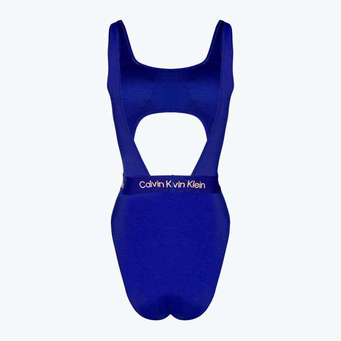 Moteriškas vientisas maudymosi kostiumėlis Calvin Klein Cut Out One Piece-RP midnight lagoon 2