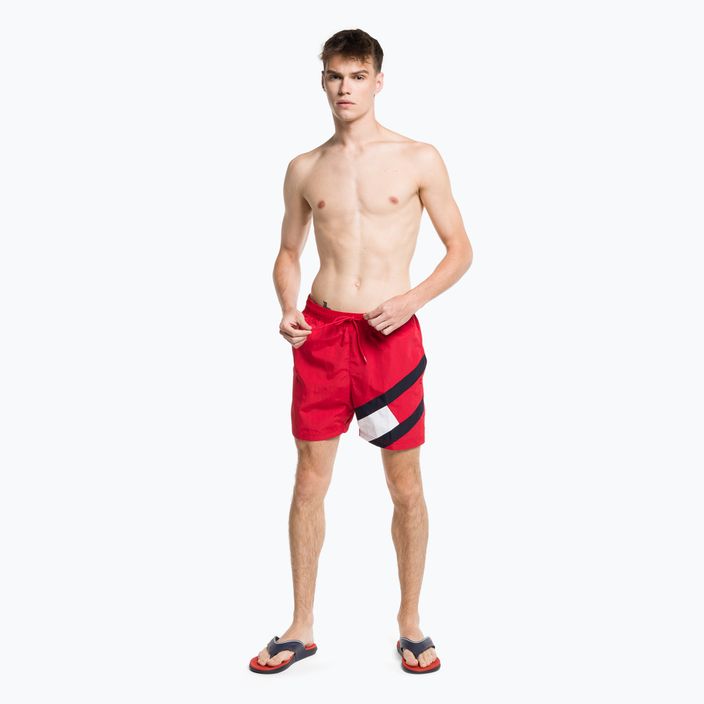 Vyriški Tommy Hilfiger Sf Medium Drawstring swim shorts red 5