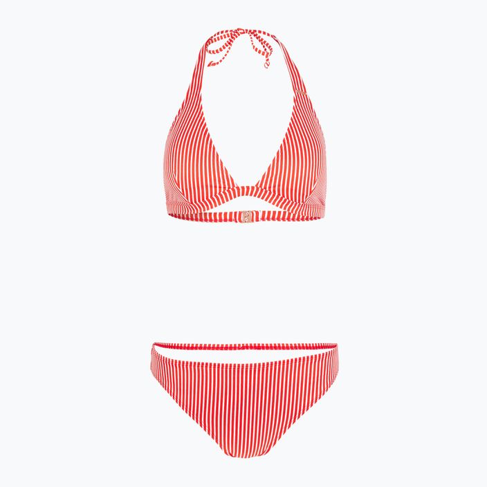 Moteriškas dviejų dalių maudymosi kostiumėlis O'Neill Marga Cruz Bikini red simple stripe