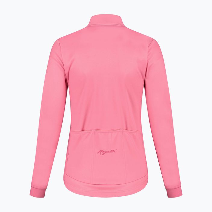 Moteriški dviračių marškinėliai ilgomis rankovėmis Rogelli Core pink 4
