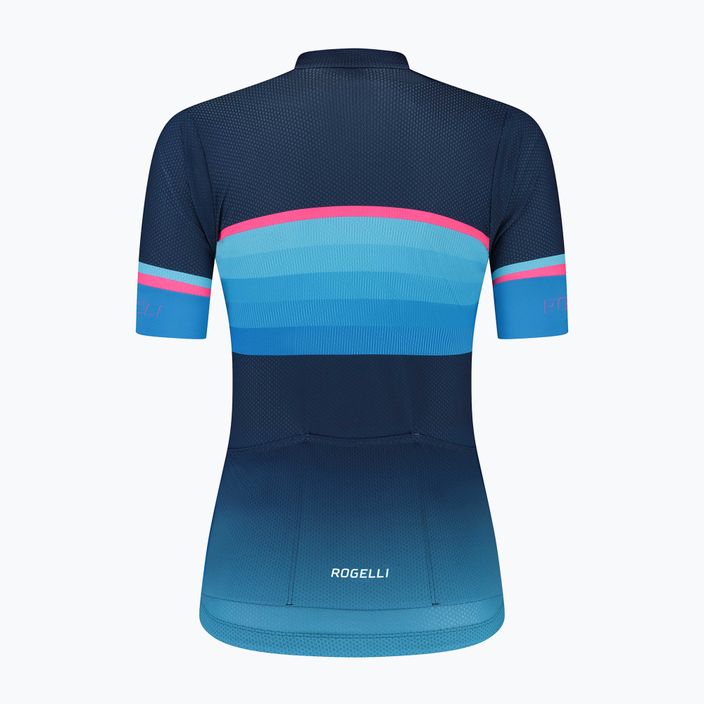 Moteriški dviračių marškinėliai Rogelli Impress II blue/pink/black 4