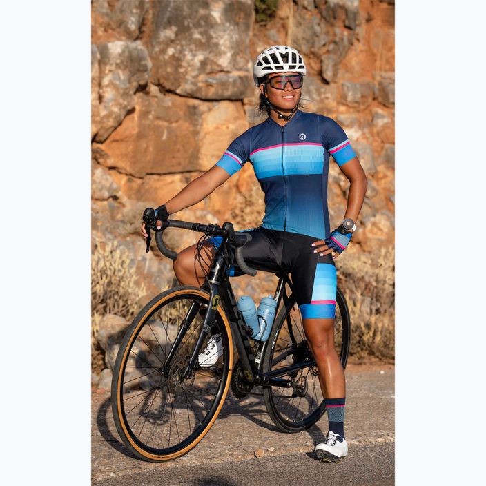 Moteriški dviračių marškinėliai Rogelli Impress II blue/pink/black 6