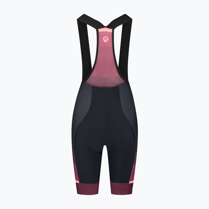 Moteriški dviračių šortai Rogelli Impress II Bib Short burgundy/coral/black 4