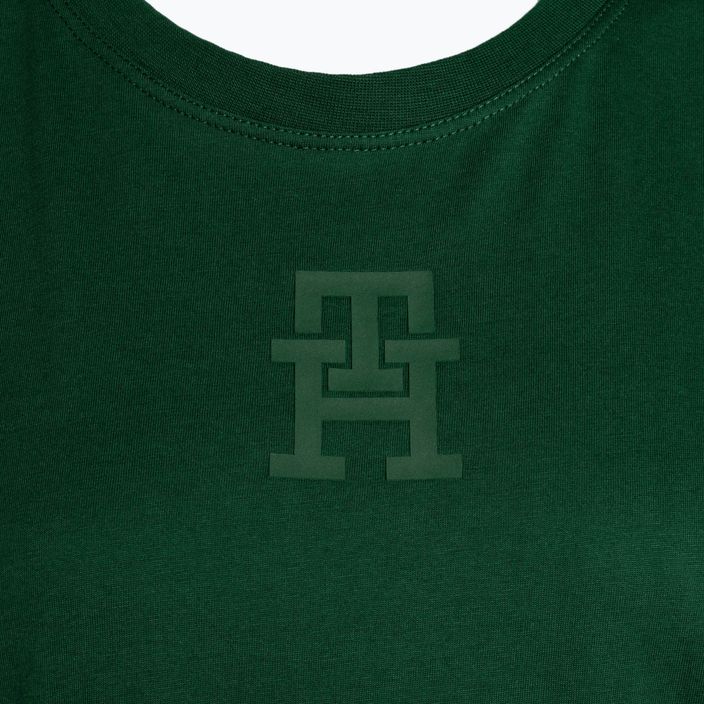 Tommy Hilfiger moteriški treniruočių marškinėliai Regular Th Monogram green 7