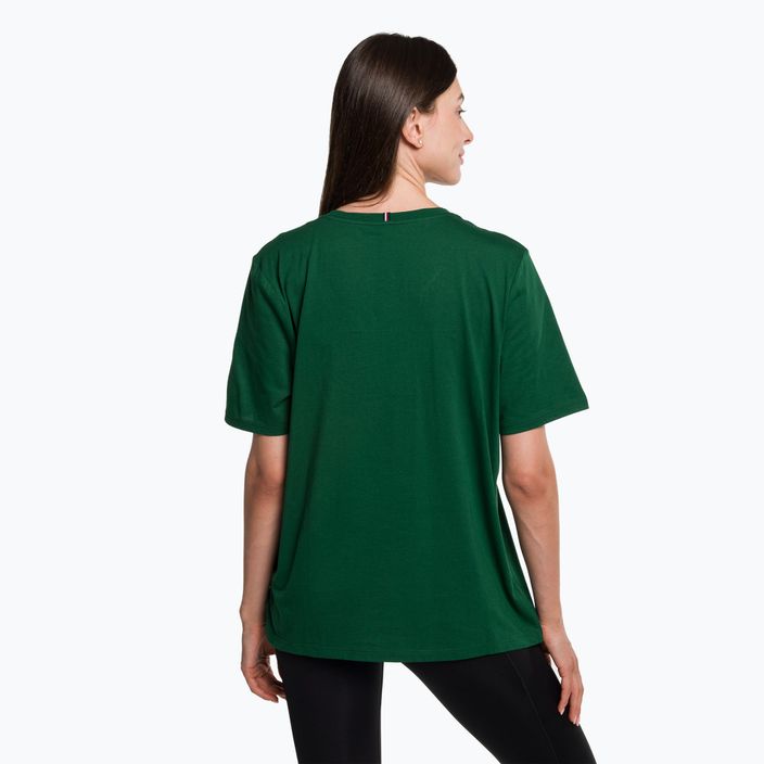 Tommy Hilfiger moteriški treniruočių marškinėliai Regular Th Monogram green 3