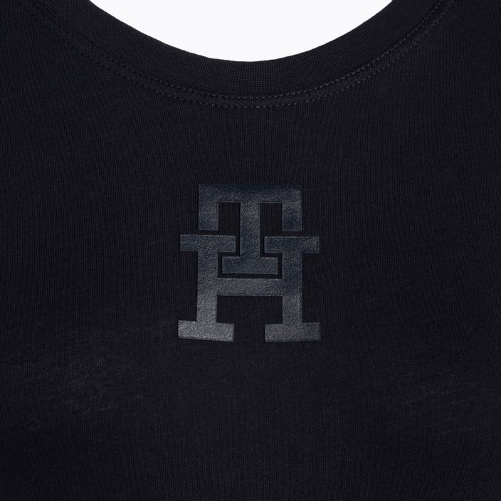Tommy Hilfiger moteriški treniruočių marškinėliai Regular Th Monogram blue 3