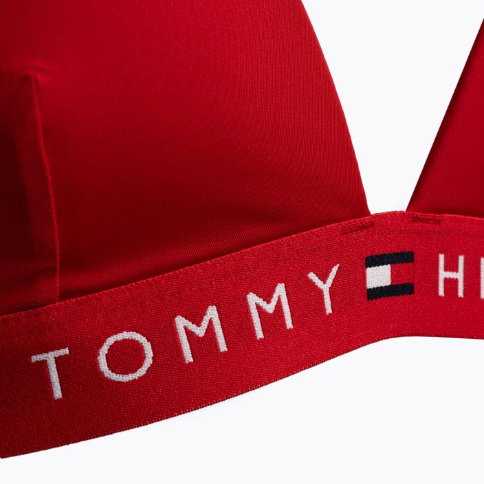 Tommy Hilfiger Triangle Fixed Foam maudymosi kostiumėlio viršutinė dalis raudona 3