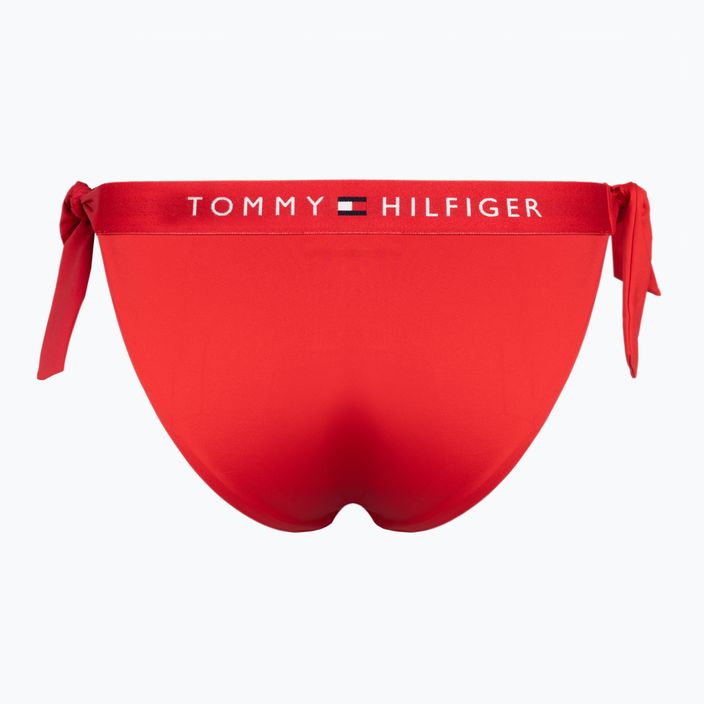 Tommy Hilfiger Side Tie Cheeky maudymosi kostiumėlio apačia raudona 2