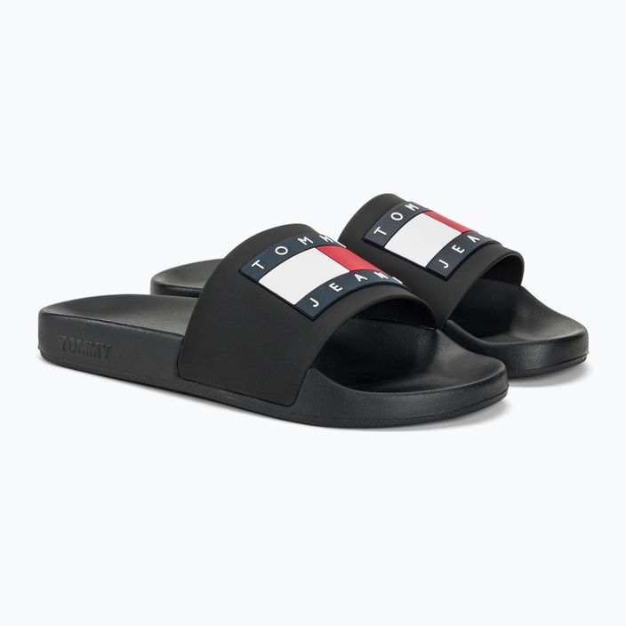 Moterų Tommy Jeans Flag Pool Slide Ess black 4