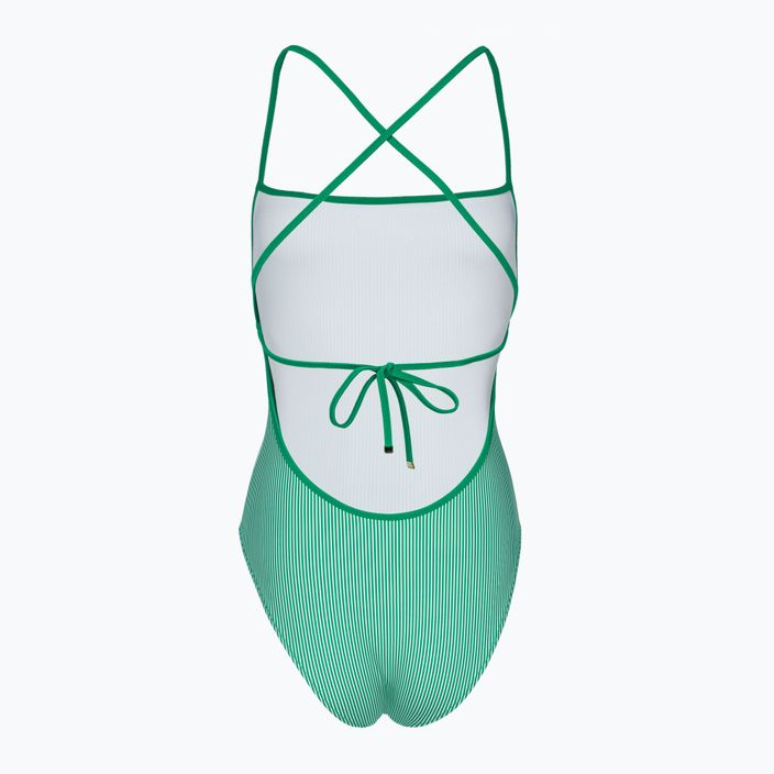 Moteriškas vientisas maudymosi kostiumėlis Tommy Hilfiger Straight Neck Print ithaca olimpic green 2