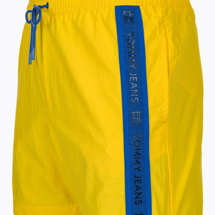 Vyriški Tommy Jeans SF Medium Drawstring Side Tape maudymosi šortai vivid yellow 3