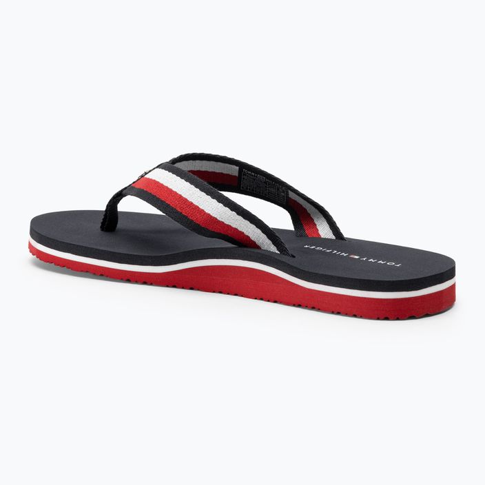 Moteriškos šlepetės per pirštą Tommy Hilfiger Corporate Beach Sandal red white blue 3