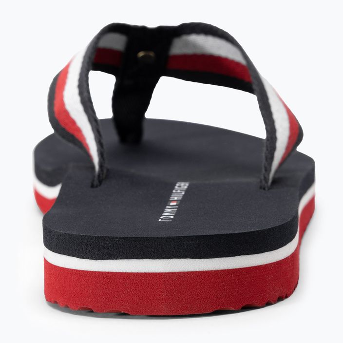 Moteriškos šlepetės per pirštą Tommy Hilfiger Corporate Beach Sandal red white blue 6