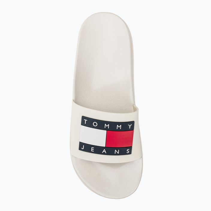 Tommy Jeans Moterų šlepetės Elevated Flatform Slide ecru spalvos 6