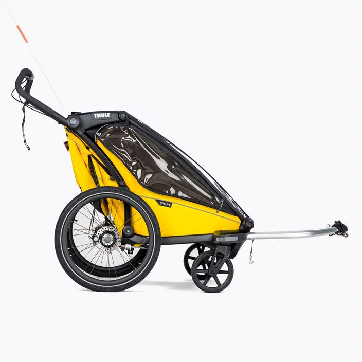 Thule Chariot Sport dviračių priekaba dvigubam dviračiui geltonos spalvos 10201024 2