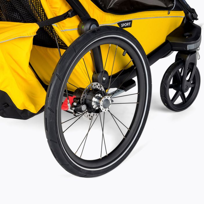 Thule Chariot Sport dviračių priekaba dvigubam dviračiui geltonos spalvos 10201024 5