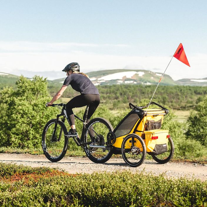 Thule Chariot Sport dviračių priekaba dvigubam dviračiui geltonos spalvos 10201024 7