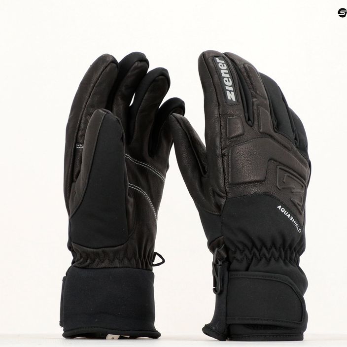 ZIENER Glyxus AS slidinėjimo pirštinės juodos spalvos 3