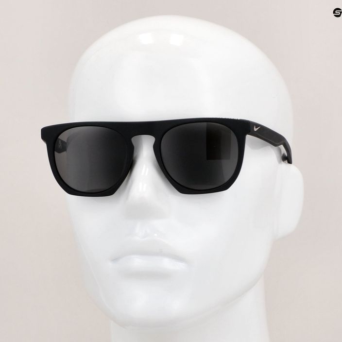 "Nike Flatspot P" matinės juodos/sidabrinės pilkos spalvos akiniai nuo saulės su poliarizuotais lęšiais 8