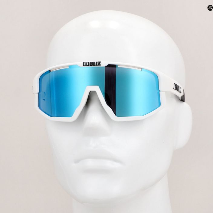 Bliz Vision S3 matiniai balti/dūminiai mėlyni kelių dviračių akiniai 9
