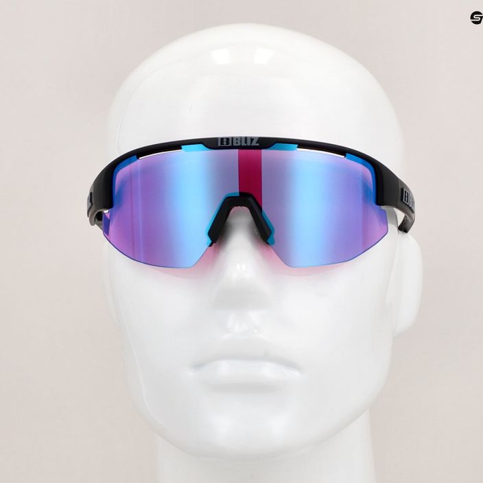 Bliz Matrix Nano Optics Nordic Light S2 dviratininkų akiniai matiniai juodi/begonia/violetiniai mėlyni multi 10