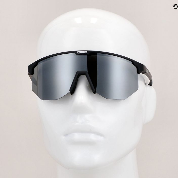Bliz Hero S3 matiniai juodi/dūminio sidabro veidrodiniai dviratininko akiniai 13