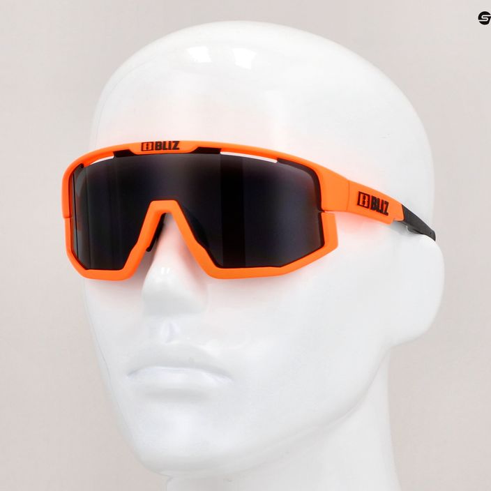 Bliz Fusion S3 matiniai neoniniai oranžiniai/dūminiai dviratininko akiniai 10