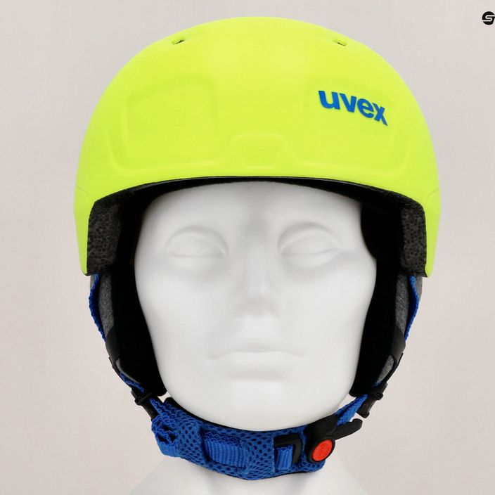 Vaikiškas slidinėjimo šalmas UVEX Manic Pro neoninės geltonos spalvos 8