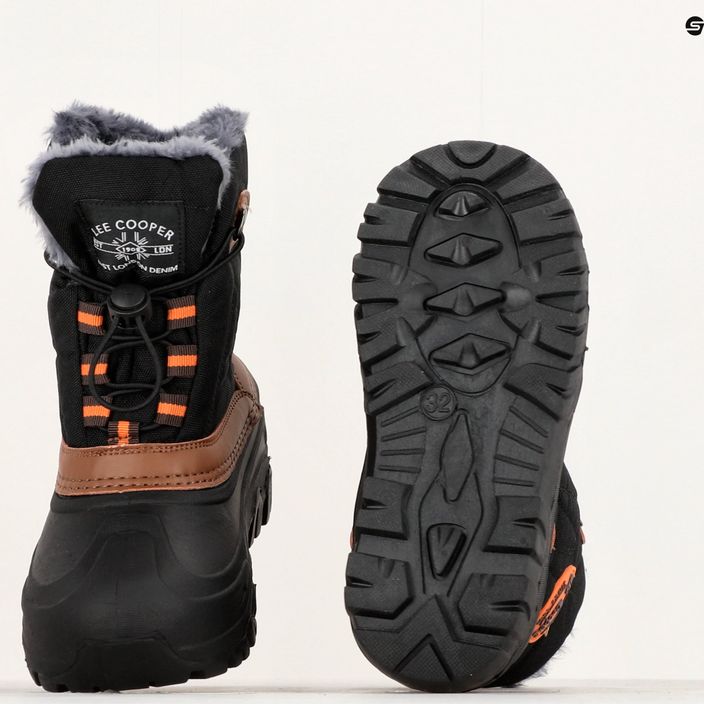 Lee Cooper vaikiški sniego batai LCJ-21-44-0524 juodi/kameliniai 10