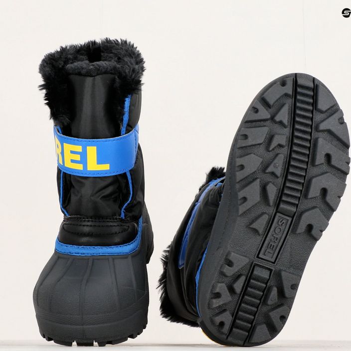 Paauglių sniego batai Sorel Snow Commander black/super blue 15