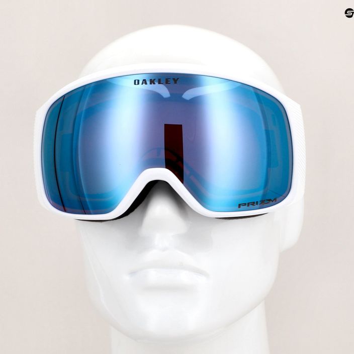 Oakley Flight Tracker slidinėjimo akiniai matiniai balti/prizm snow sapphire iridium 10