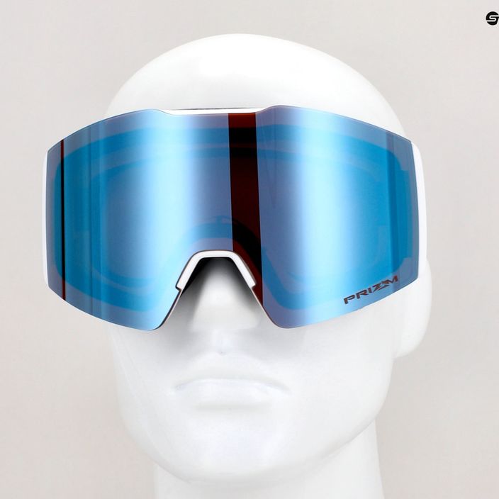 "Oakley Fall Line" matiniai balti/prizm snow sapphire iridium slidinėjimo akiniai 10