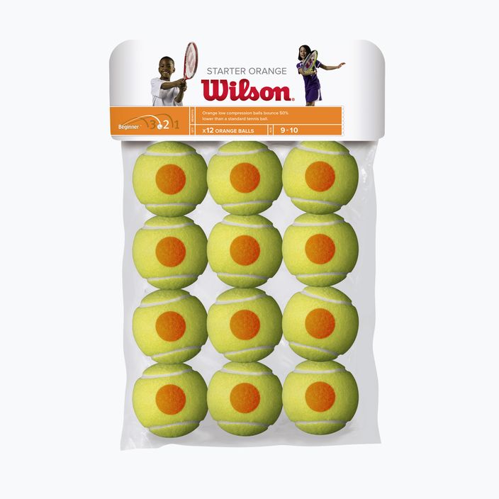Wilson Starter Orange Tball teniso kamuoliukai 12 vnt. geltoni WRT137200
