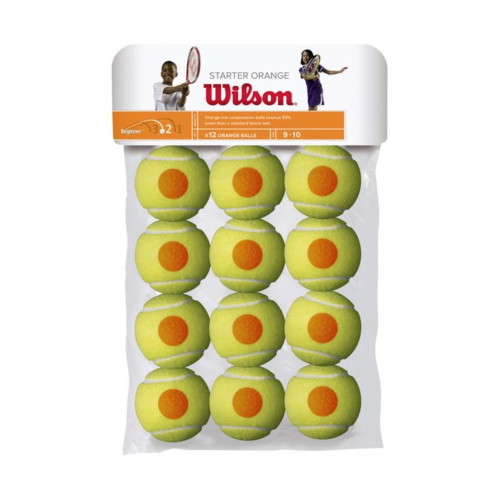 Wilson Starter Orange Tball teniso kamuoliukai 12 vnt. geltoni WRT137200 2