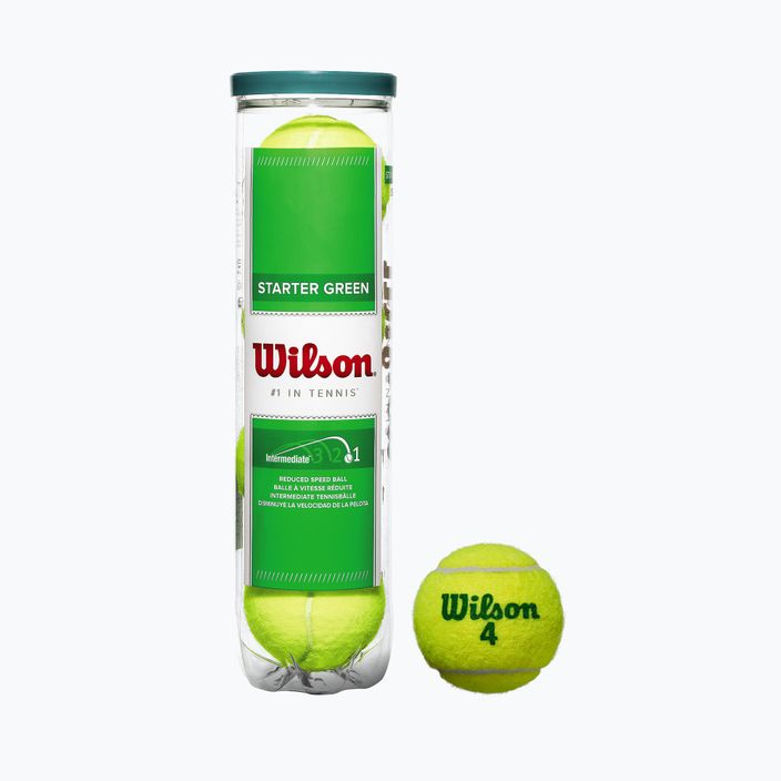 Vaikų teniso kamuoliukai Wilson Starter Play Green 4 vnt. geltoni WRT137400