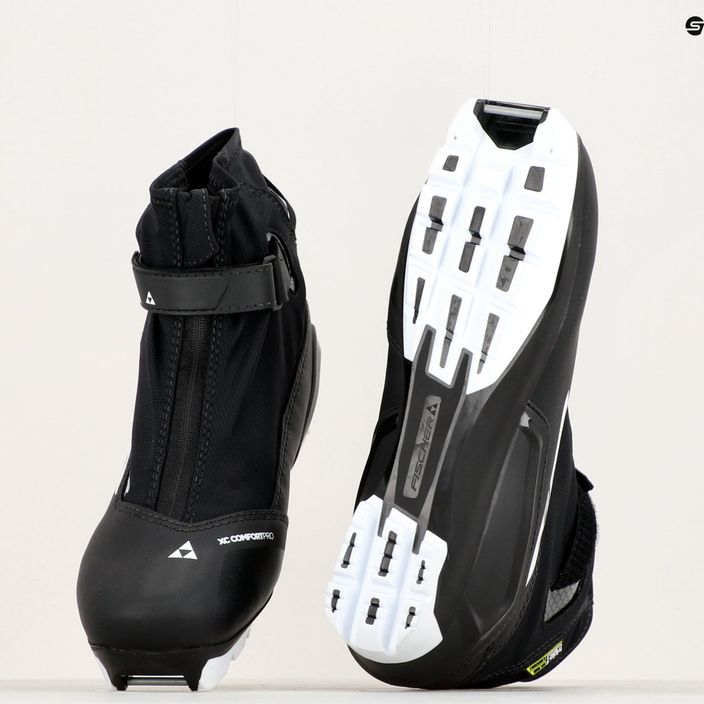 "Fischer XC Comfort Pro" juodi/balti/gelsvi bėgimo slidėmis batai 14