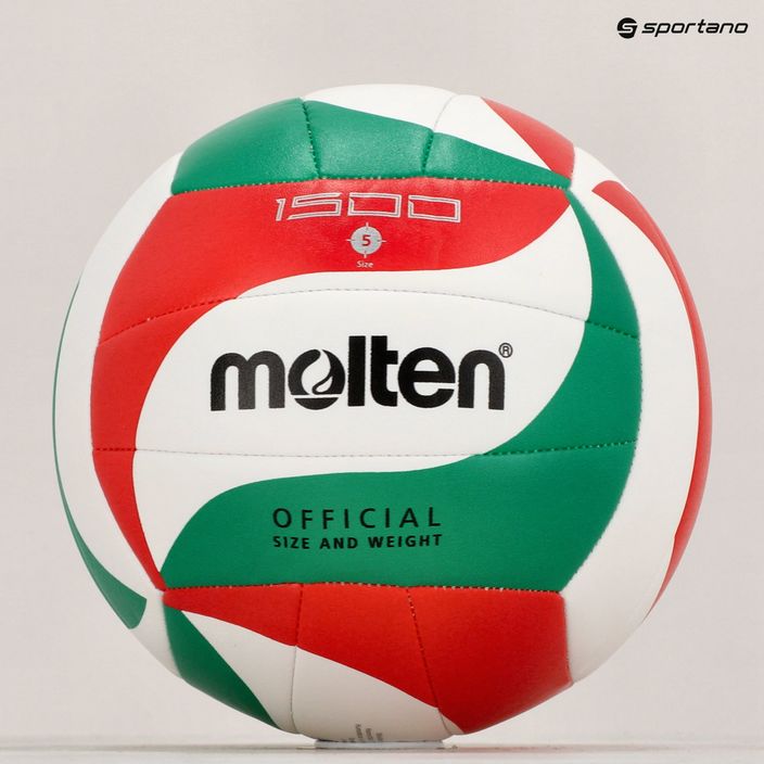 Tinklinio kamuolys Molten V5M1500-5 white/green/red dydis 5 6