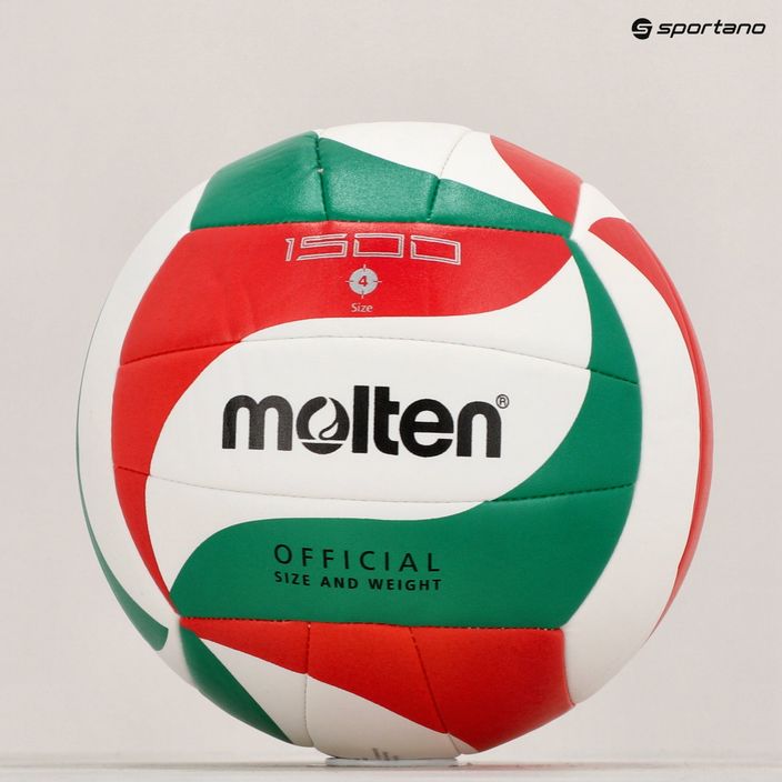 Tinklinio kamuolys Molten V4M1500 white/green/red dydis 4 6