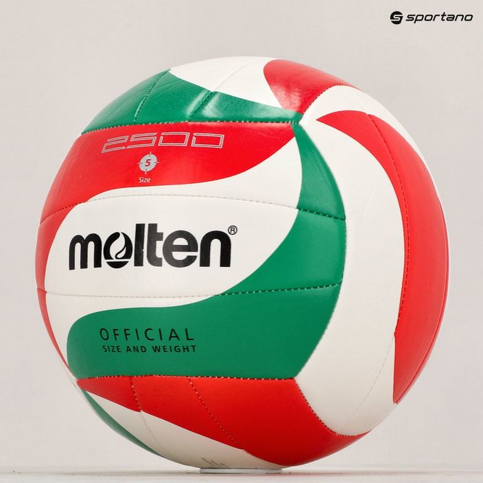 Tinklinio kamuolys Molten V5M2500-5 white/green/red dydis 5 6