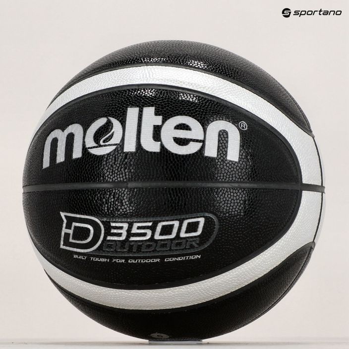Krepšinio kamuolys Molten B6D3500-KS black/silver dydis 6 6